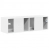 Szafka pod telewizor Błyszcząca biel 98 x 31 x 29,5 cm