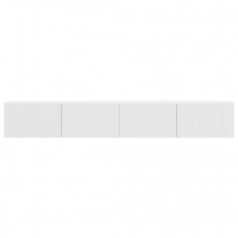 Szafka pod telewizor 2 pcs Błyszcząca biel 98 x 31 x 29,5 cm