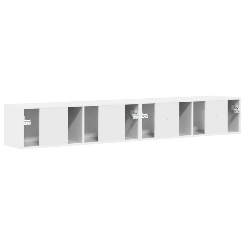 Szafka pod telewizor 2 pcs Błyszcząca biel 98 x 31 x 29,5 cm