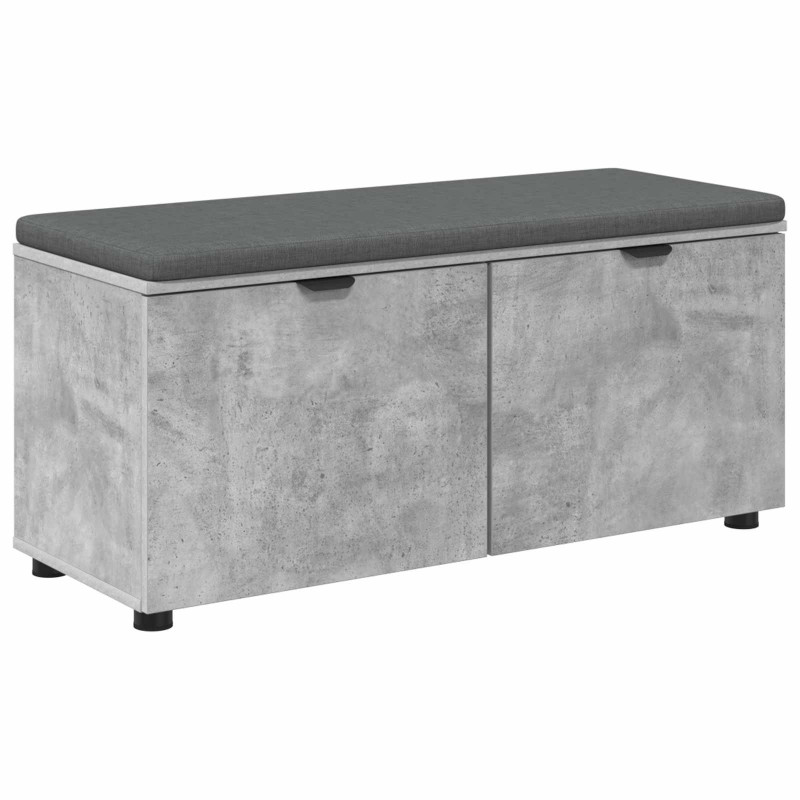 Ławka w przedpokoju z poduszką Betonowy Szary 100 x 38 x 46 cm