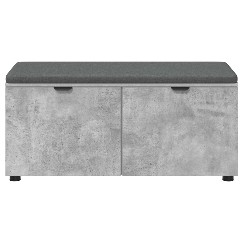 Ławka w przedpokoju z poduszką Betonowy Szary 100 x 38 x 46 cm