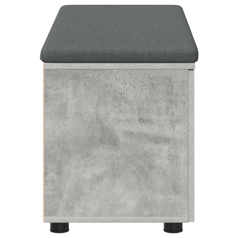 Ławka w przedpokoju z poduszką Betonowy Szary 100 x 38 x 46 cm