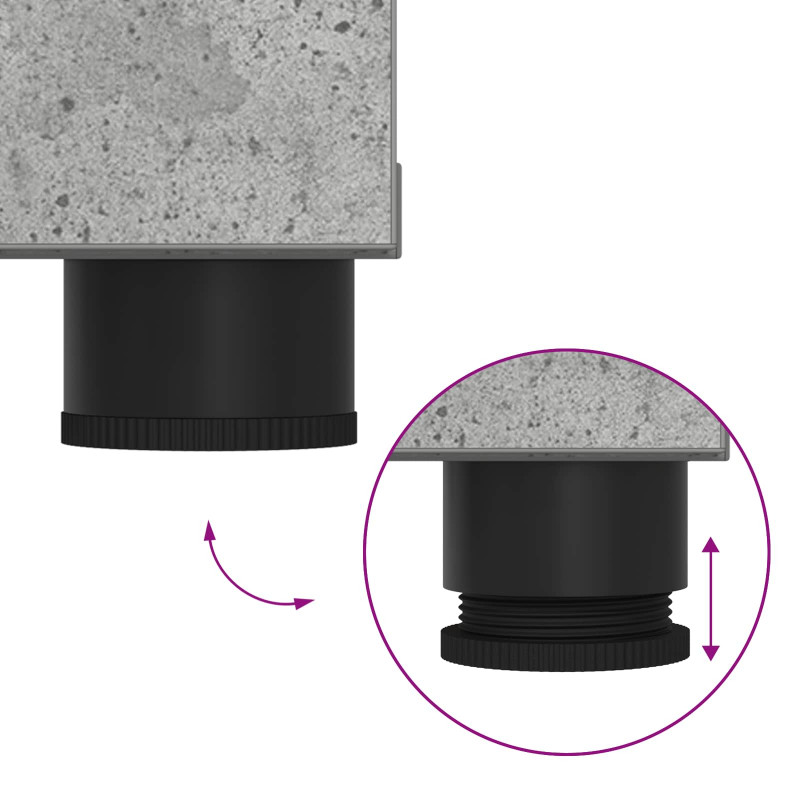 Ławka w przedpokoju z poduszką Betonowy Szary 100 x 38 x 46 cm