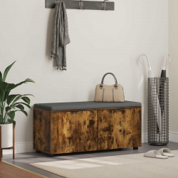 Ławka w przedpokoju z poduszką Dąb Wędzony 100 x 38 x 46 cm