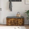 Ławka w przedpokoju z poduszką Dąb Wędzony 100 x 38 x 46 cm