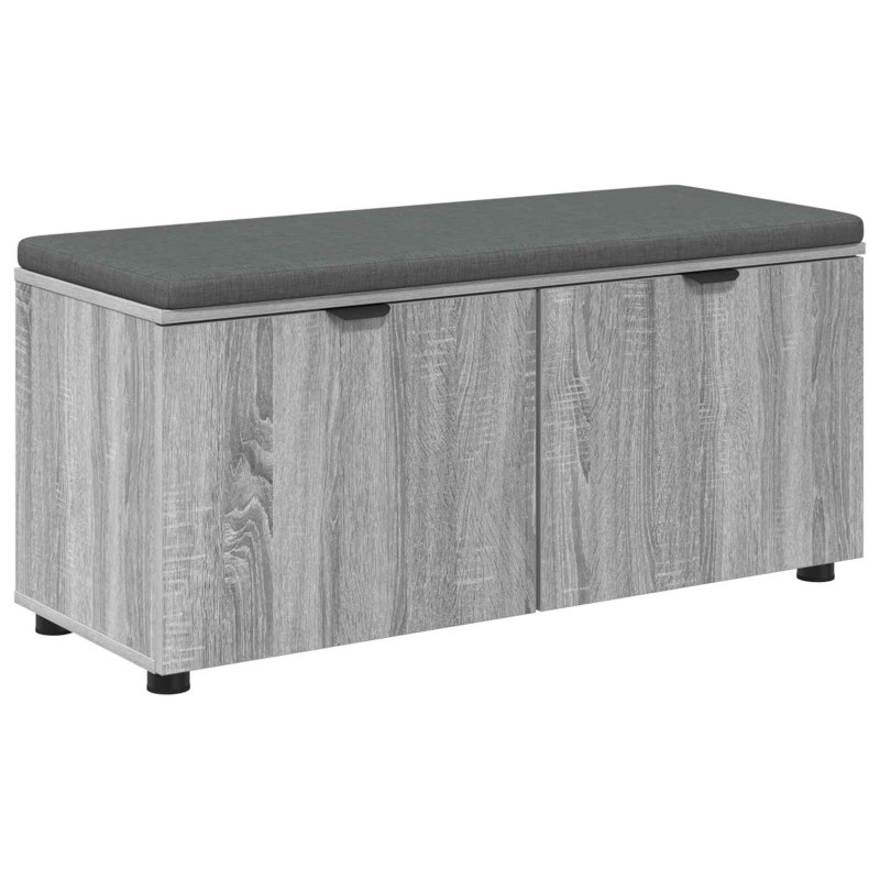 Ławka w przedpokoju z poduszką Szary Sonoma 100 x 38 x 46 cm