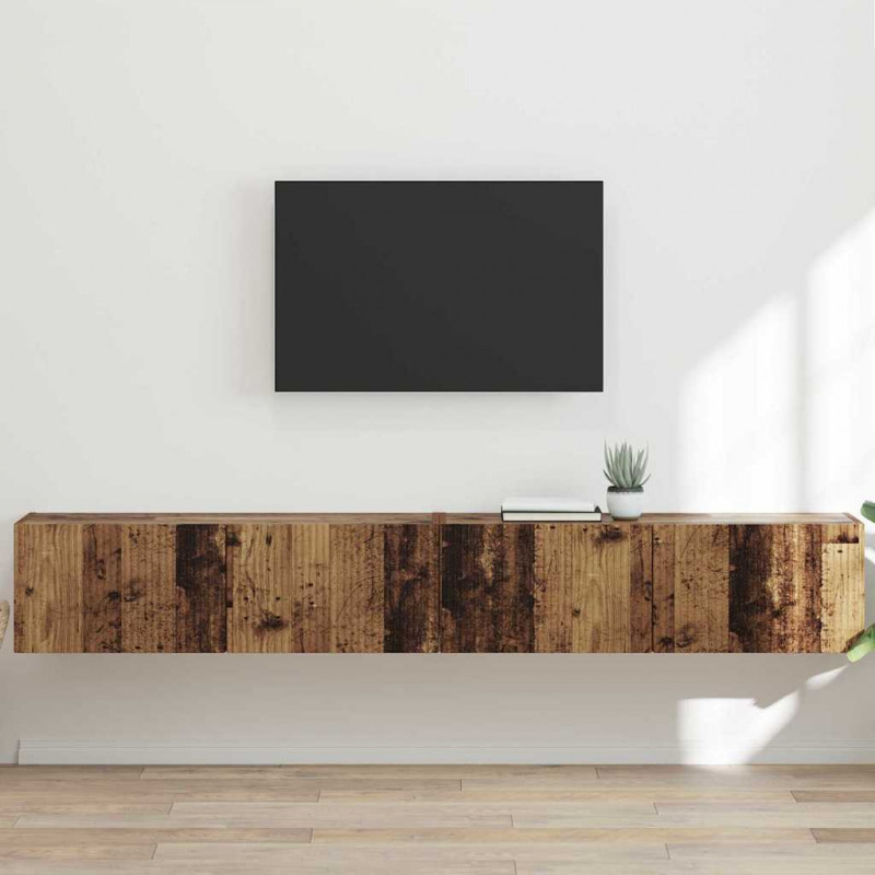 Szafka pod telewizor 2 pcs Stare drewno 98 x 31 x 29,5 cm