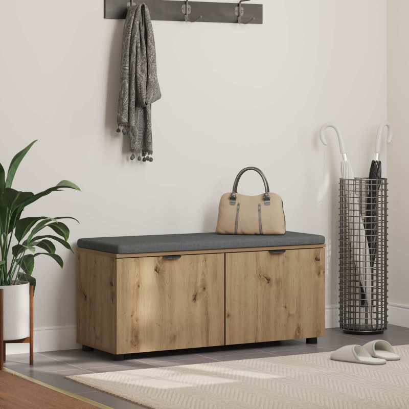 Ławka w przedpokoju z półką Dąb Rzemieślniczy 100 x 38 x 46 cm