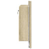 Szafka z lustrem i LED, dąb sonoma, 80x12x45 cm