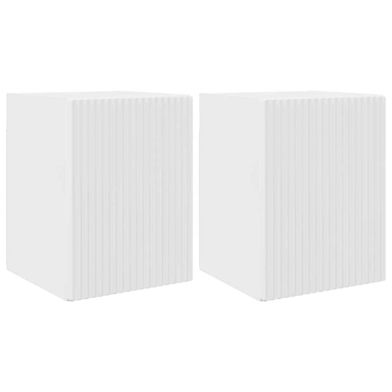 Szafka pod telewizor 2 pcs Błyszcząca biel 30 x 31 x 40 cm