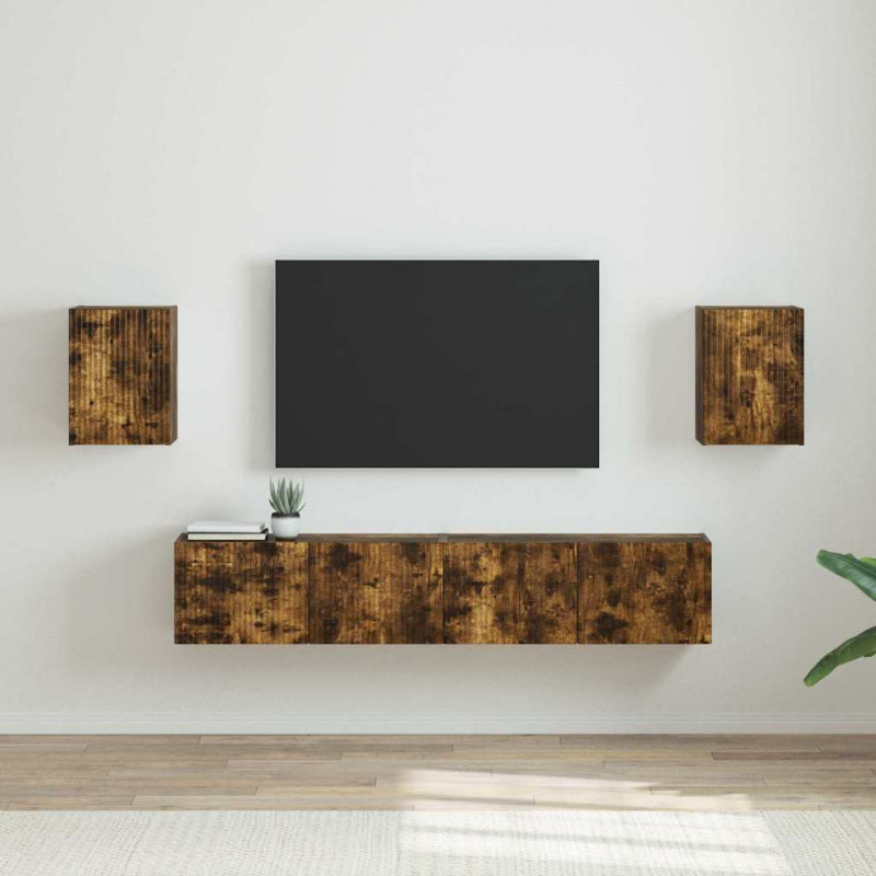Szafka pod telewizor 2 pcs Dąb wędzony 30 x 31 x 40 cm