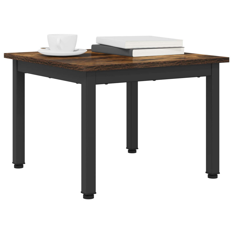 Stolik kawowy Dąb dymny 50 x 50 x 36 cm Materiał drewnopochodny