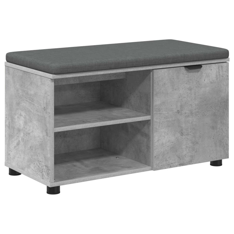 Ławka w przedpokoju z poduszką Betonowy Szary 80 x 38 x 46 cm