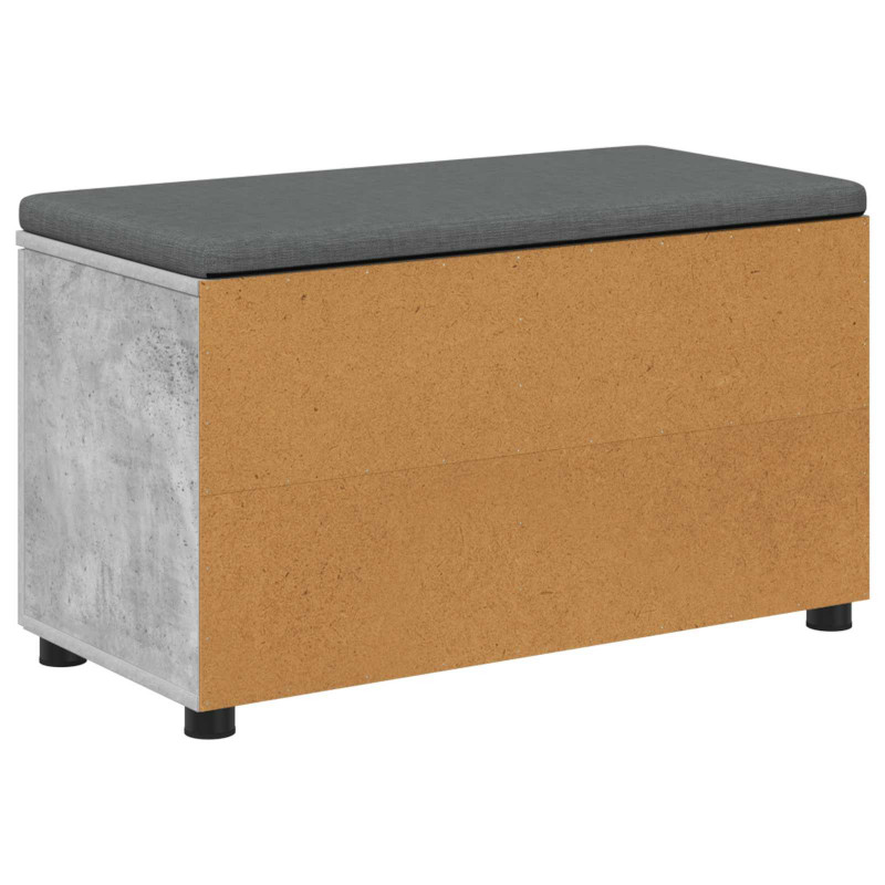 Ławka w przedpokoju z poduszką Betonowy Szary 80 x 38 x 46 cm