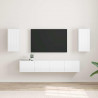 Szafka pod telewizor 2 pcs Błyszcząca biel 30 x 31 x 60 cm