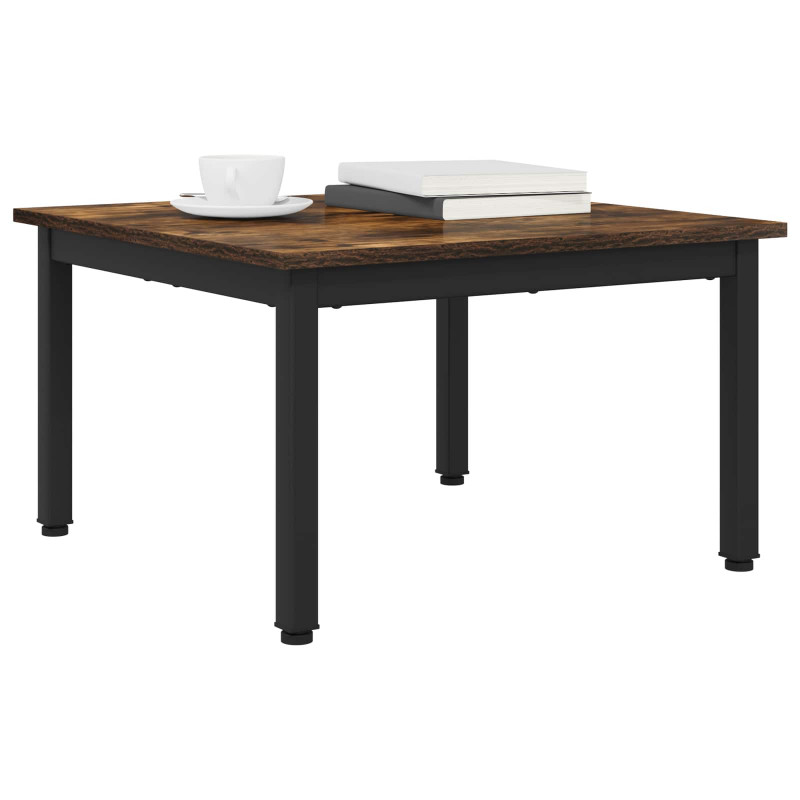Stolik kawowy Dąb dymny 60 x 60 x 36 cm Materiał drewnopochodny