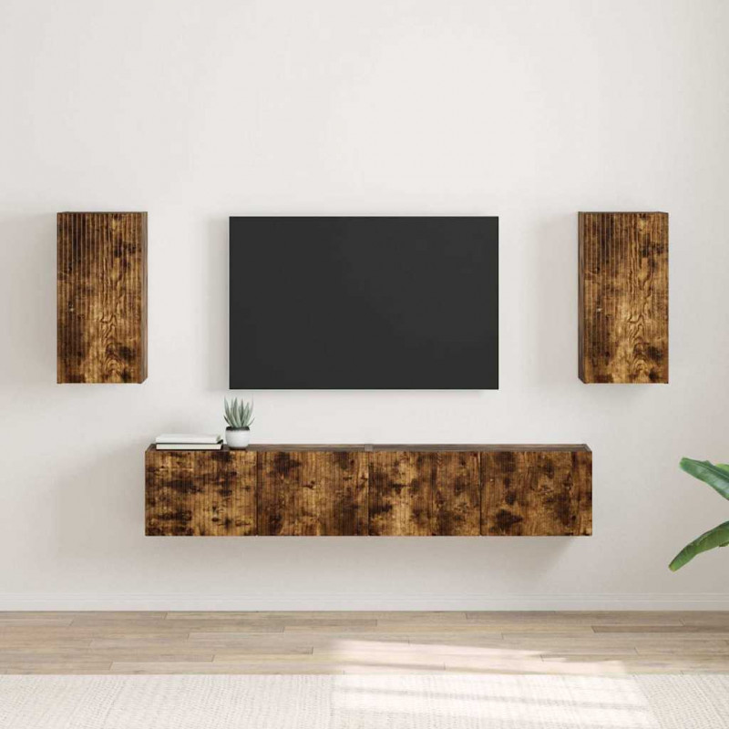 Szafka pod telewizor 2 pcs Dąb wędzony 30 x 31 x 60 cm
