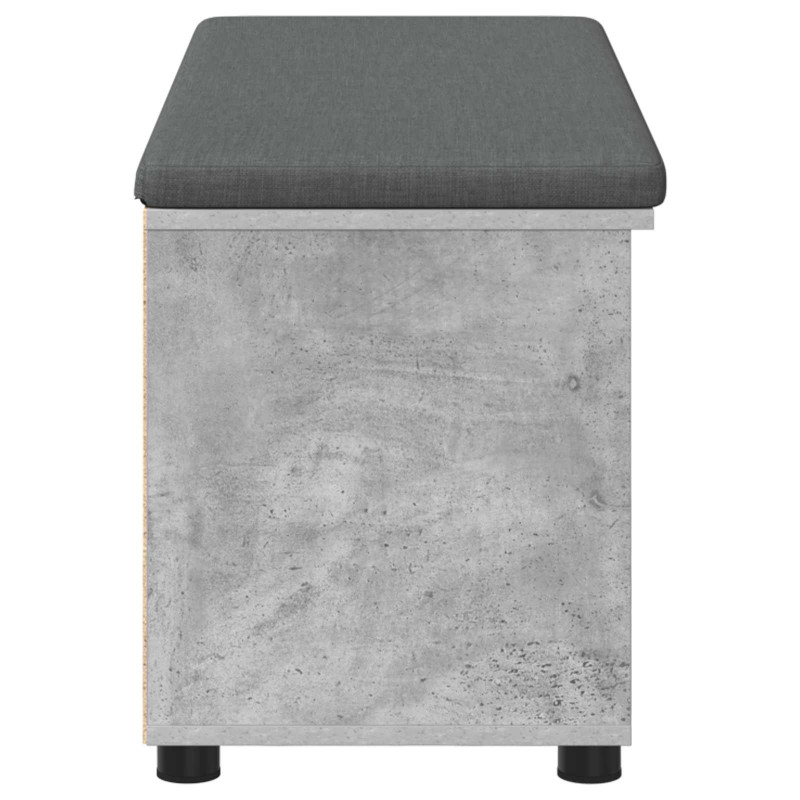 Ławka w przedpokoju z poduszką Betonowy Szary 100 x 38 x 46 cm