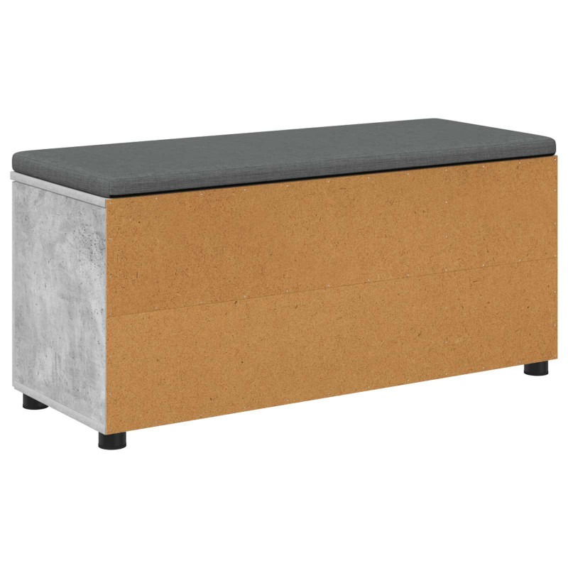 Ławka w przedpokoju z poduszką Betonowy Szary 100 x 38 x 46 cm