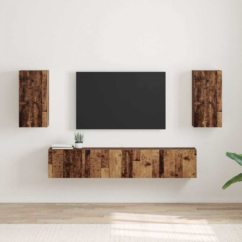 Szafka pod telewizor 2 pcs Stare drewno 30 x 31 x 60 cm