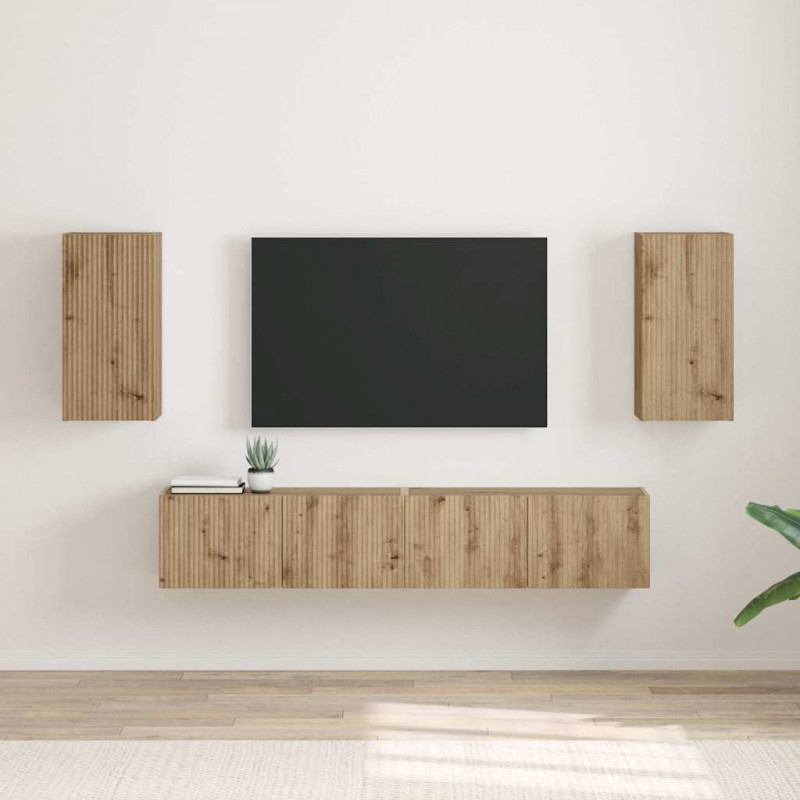 Szafka pod telewizor 2 pcs Dąb rzemieślniczy 30 x 31 x 60 cm
