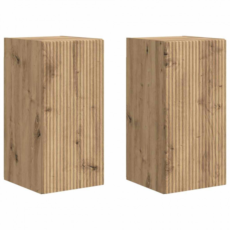 Szafka pod telewizor 2 pcs Dąb rzemieślniczy 30 x 31 x 60 cm