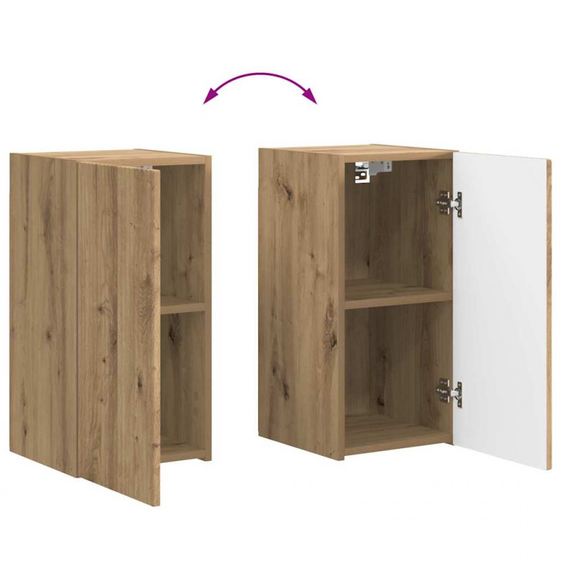 Szafka pod telewizor 2 pcs Dąb rzemieślniczy 30 x 31 x 60 cm