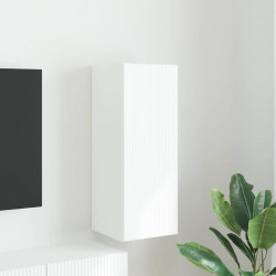 Szafka pod telewizor Montowane na ścianie Biały 30 x 31 x 80 cm