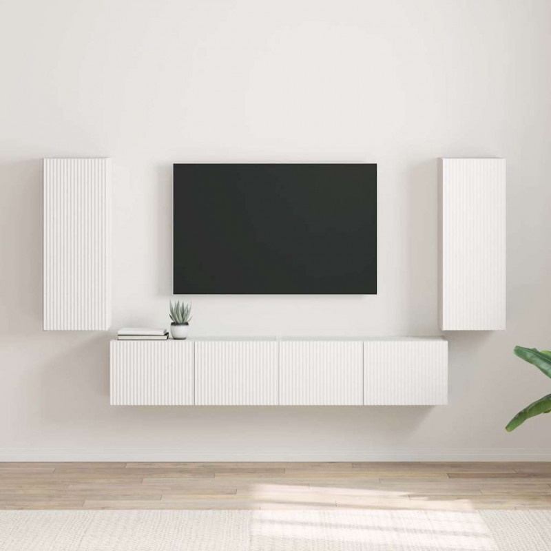 Szafka pod telewizor 2 pcs Biały 30 x 31 x 80 cm