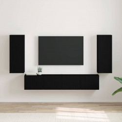 Szafka pod telewizor 2 pcs Czarny 30 x 31 x 80 cm