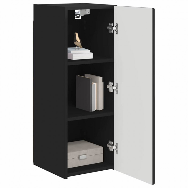 Szafka pod telewizor 2 pcs Czarny 30 x 31 x 80 cm