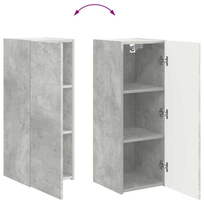Szafka pod telewizor 2 pcs Betonowy 30 x 31 x 80 cm