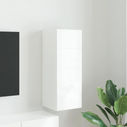 Szafka pod telewizor Błyszcząca biel 30 x 31 x 80 cm