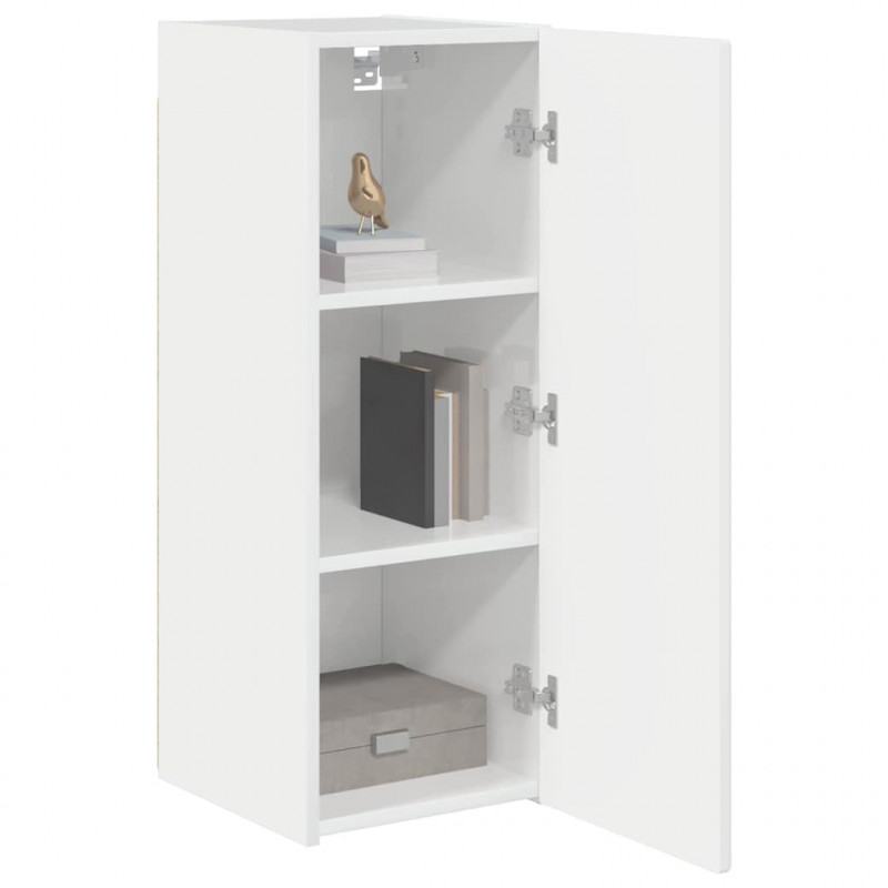 Szafka pod telewizor 2 pcs Błyszcząca biel 30 x 31 x 80 cm