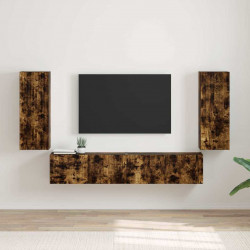 Szafka pod telewizor 2 pcs Dąb wędzony 30 x 31 x 80 cm