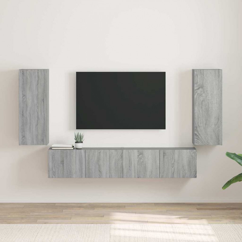 Szafka pod telewizor 2 pcs Szary Sonoma 30 x 31 x 80 cm
