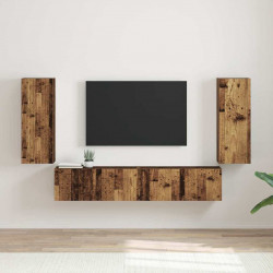 Szafka pod telewizor 2 pcs Stare drewno 30 x 31 x 80 cm
