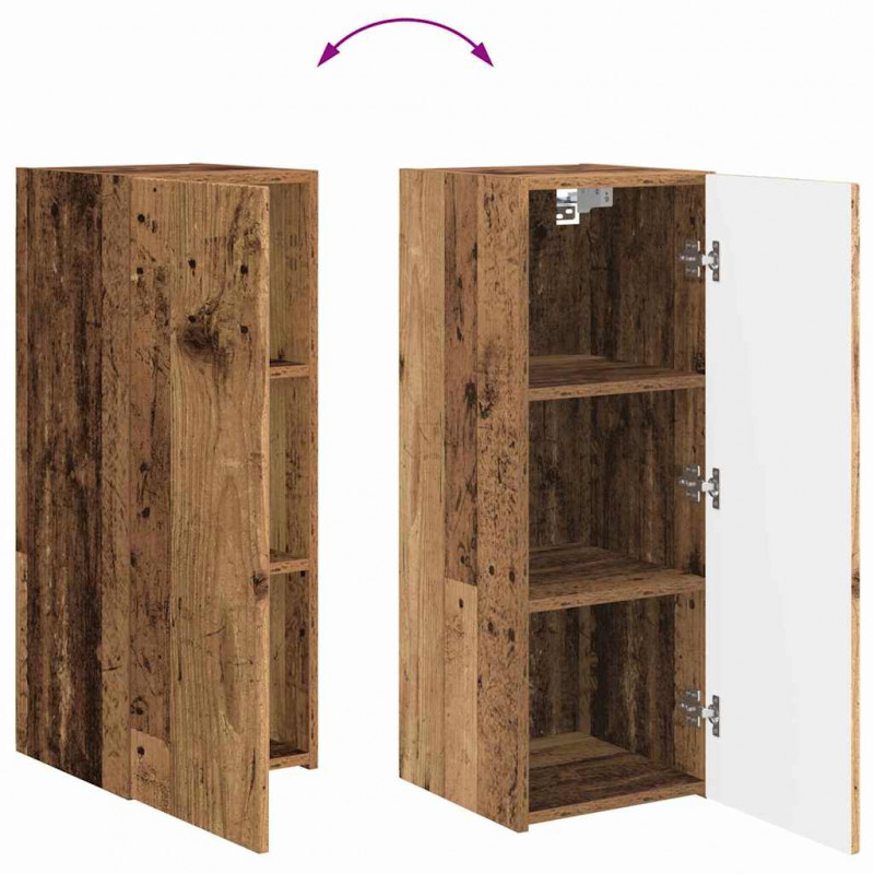 Szafka pod telewizor 2 pcs Stare drewno 30 x 31 x 80 cm