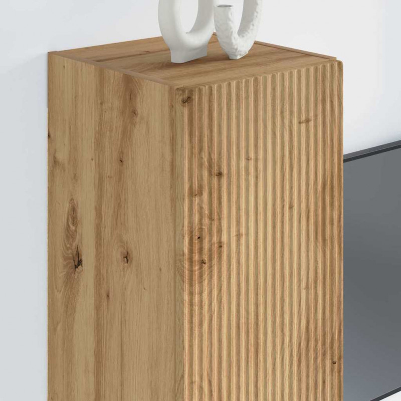 Szafka pod telewizor 2 pcs Dąb rzemieślniczy 30 x 31 x 80 cm