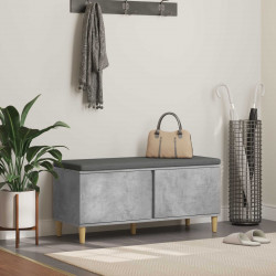 Ławka w przedpokoju z poduszką Betonowy Szary 100 x 38 x 46 cm