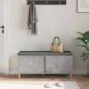 Ławka w przedpokoju z poduszką Betonowy Szary 100 x 38 x 46 cm