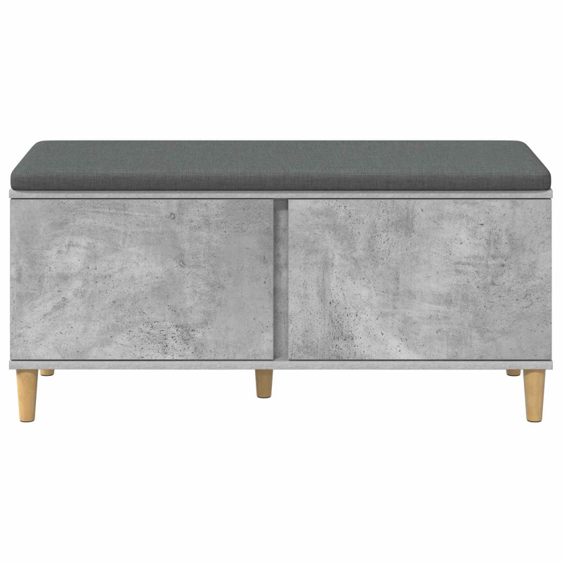 Ławka w przedpokoju z poduszką Betonowy Szary 100 x 38 x 46 cm