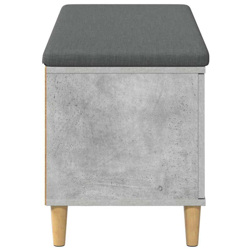 Ławka w przedpokoju z poduszką Betonowy Szary 100 x 38 x 46 cm