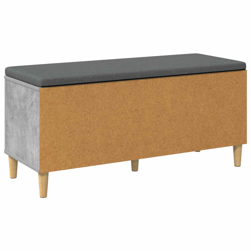 Ławka w przedpokoju z poduszką Betonowy Szary 100 x 38 x 46 cm