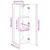 Szafka pod telewizor 2 pcs Czarny 30 x 31 x 100 cm