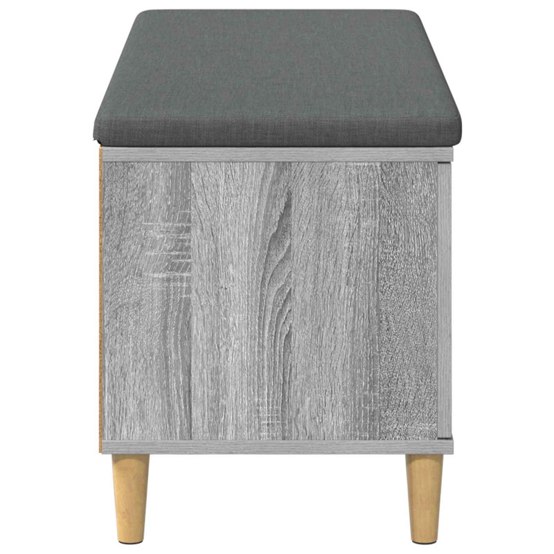 Ławka w przedpokoju z poduszką Szary Sonoma 100 x 38 x 46 cm