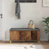 Ławka w przedpokoju z poduszką Stare drewno 100 x 38 x 46 cm