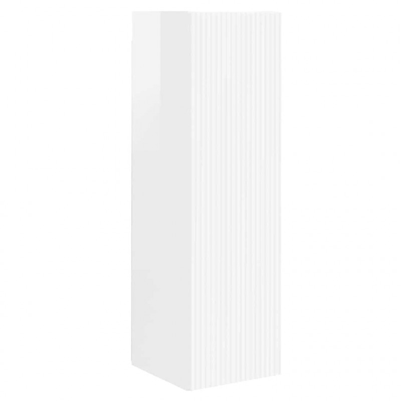 Szafka pod telewizor Błyszcząca biel 30 x 31 x 100 cm