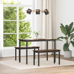 ławka Dąb dymny 80 x 35 x 45 cm Materiał drewnopochodny