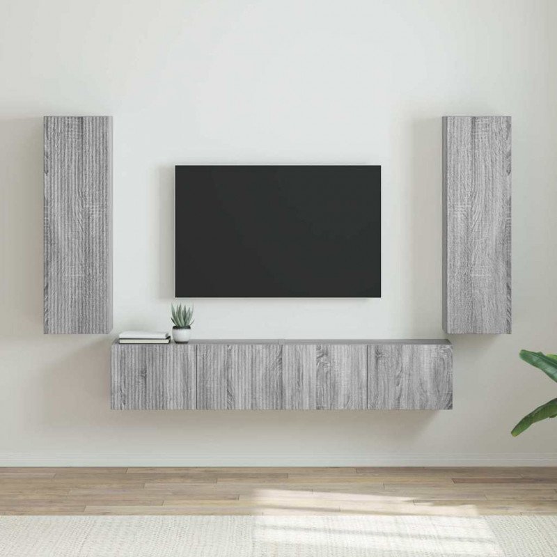 Szafka pod telewizor 2 pcs Szary Sonoma 30 x 31 x 100 cm